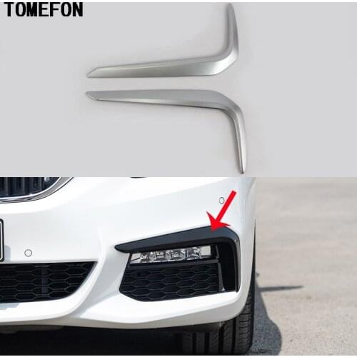 ABS Chrome Matte Silver For BMW 5 Series G30 2017 2018 Sport Car Front Rear Foglight Fog Light Lamp Eyelid Eyebrow Cover Trim