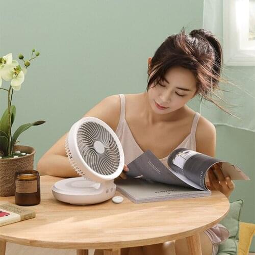 JRM0513 Suspended Air Circulation Fan Wall Mounted Small Portable Night Light Fan Rechargeable Desktop Folding Fan Home 5W E808
