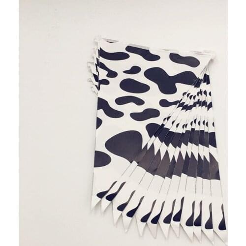 Farm Cow Theme Party Banner Bunting Flag For Kids Party Decoration