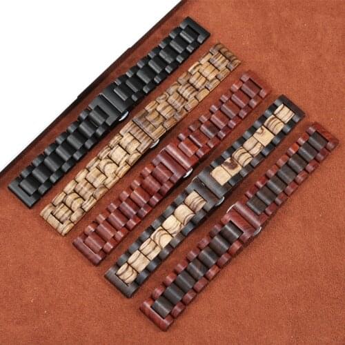 New Style Wooden Strap Replace For Tissot Tudor Citizen Stainless Steel Buckle Men And Women Watchband 20 22mm Quick Release