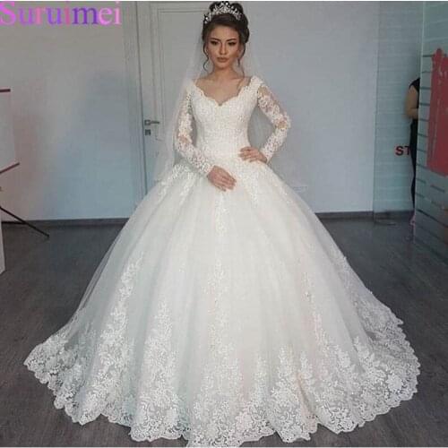 Suruimei V-neck Wedding Dresses