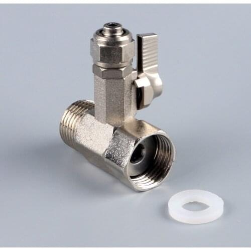 Heavy Duty RO Feed Water Adapter 1/2" To 1/4" Ball Valve Faucet Tap Feed Reverse Durable Water Adapter Connector Valves