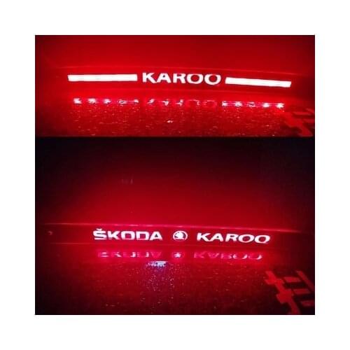 Carbon Fiber Positioned Rear Brake Light Sticker Case Cover Stickers for skoda 2017 2018 karoq car Accessories 1PC