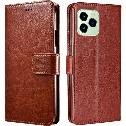 Vintage PU Leather Case For Oukitel C23 C22 C21 C19 C18 Pro Wallet Phone Cover For Carcasa Oukitel C21 Pro Case with Card Pocket