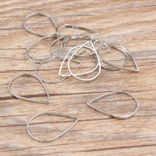 High Quality 11*16MM 100PCS DIY Jewelry Findings Alloy Metal Bracelet Necklace Earring Charm Pendant Waterdrop Tear Drop Charm
