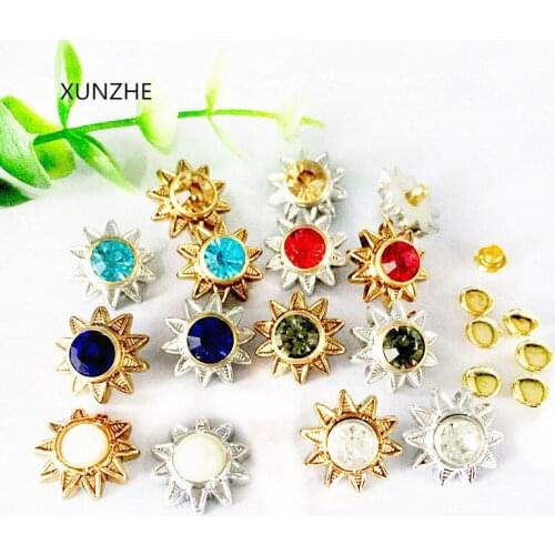 XUNZHE 40 Pcs high-end clothing leather decorative rivets for bags, shoes, mobile phone cases, DIY production decoration