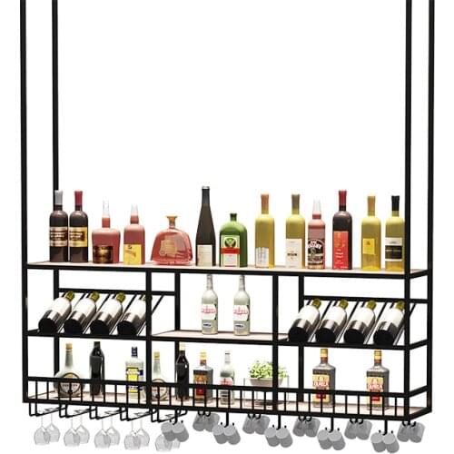 Iron Bar Hanger Hanging Wine Rack Bar Wine Cabinet Storage Rack Red Wine Storage Cabinet Restaurant Decorative Wine Glass Rack