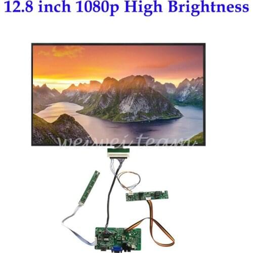 12.8 Inch High Brightness LCD Sunlight Readable Display 1920x1080 IPS Panel Outdoor Industrial Screen Wide Temperature