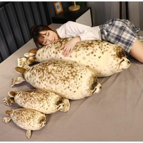 1pc 35-120cm Lovely Toys Kawaii Seal World Animal Seal Throw Pillows Sea Lion Plush Stuffed Sleeping Pillow Doll Toy Gift