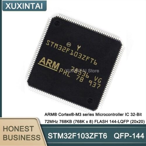 10Pcs/Lot STM32F103ZFT6 STM32F103 ARM® Cortex®-M3 series Microcontroller IC 32-Bit 72MHz 768KB (768K x 8) FLASH 144-LQFP (20x20)