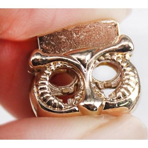 100piece Gold Tone Metal Stopper Toggle Owl Buckle Rope Clamp Cord Locks Drawstring Stops End Button with 2 holesfor Bags/NK226