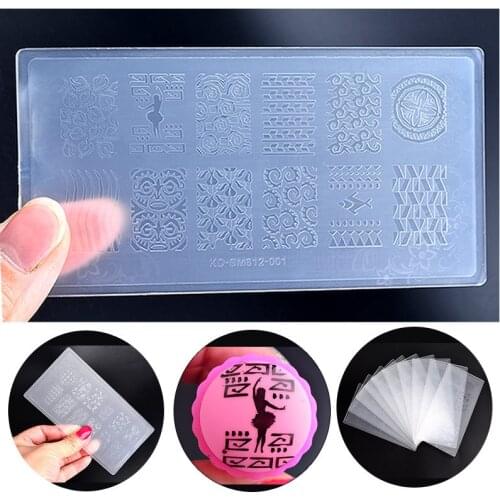 2017 DIY nail art plates Nail Polish Print 16*10.2cm plastic Nail Template Manicure Stencil Tools 10 For Choose Stainless Steel