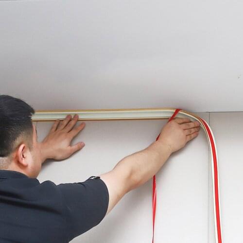 1PC 3D Table Side Waist Line Ceiling Top Corner Line Decoration Strip Self-adhesive Floor Gap Sticker Plastic