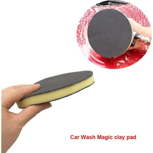 6 inch Magic Round Pad Car Washing Clay Sponge Bar Polish Wax For Auto Cleaning Car Paint Care Wash Tool