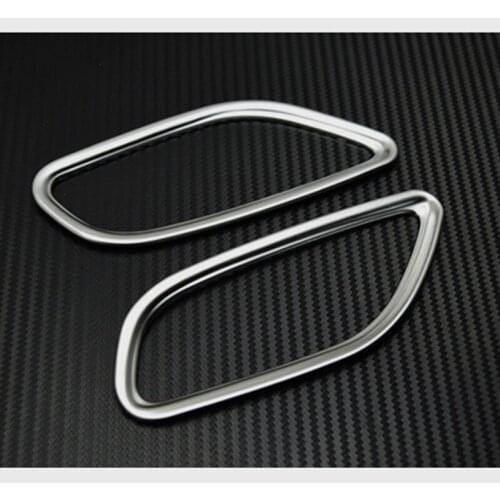 ABS Chromed Internal Car Upper Air Vent Outlet Frame Cover Trim Car Mouldings 2PCS/SET For Mitsubishi Outlander 2013- 2017