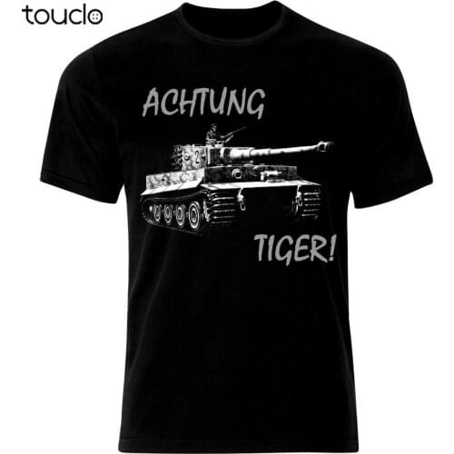 Achtung Tiger German Army Tank Panzer WW2 T-Shirt