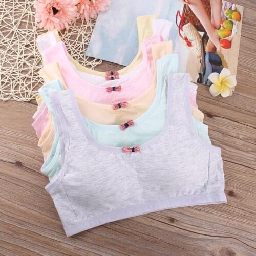 Girls pure bra chest wrapped during the development of small vest harness junior high school female underwear brassiere back