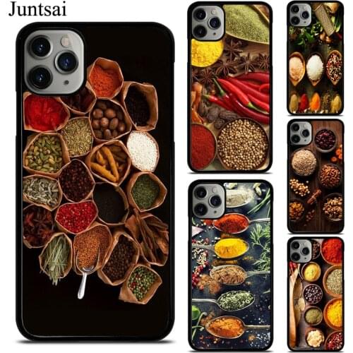 Spices Seasoning Cooking Chef Case For iPhone X XS Max XR 7 8 SE 2020 6S Plus 5 12 Mini 11 Pro Max Cover Coque