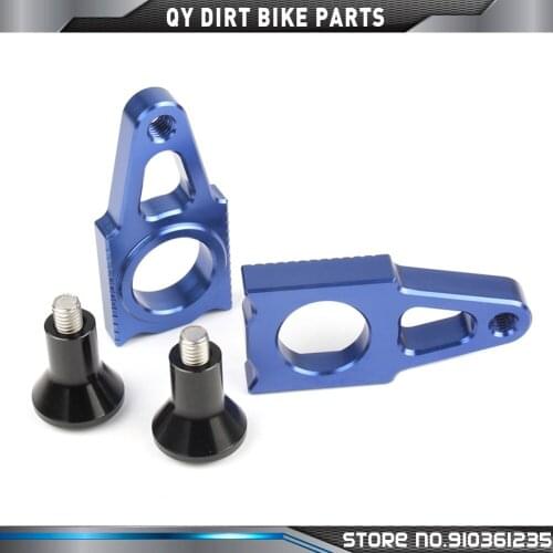 CNC Rear Axle Blocks Chain Adjuster With Spool Slider For YZ250F YZ450F Dirt Bike Motocross MX Off Road Motorcycle Free shipping