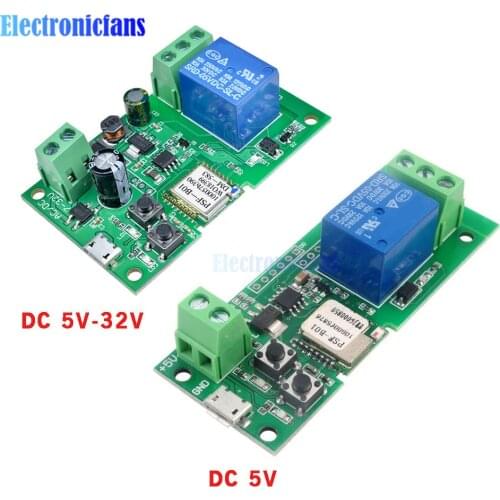 DC 5V-32V Self-locking Intelligence WiFi Relay Module Smart Home Remote Control Switch 12V 24V Wireless WIFI Module