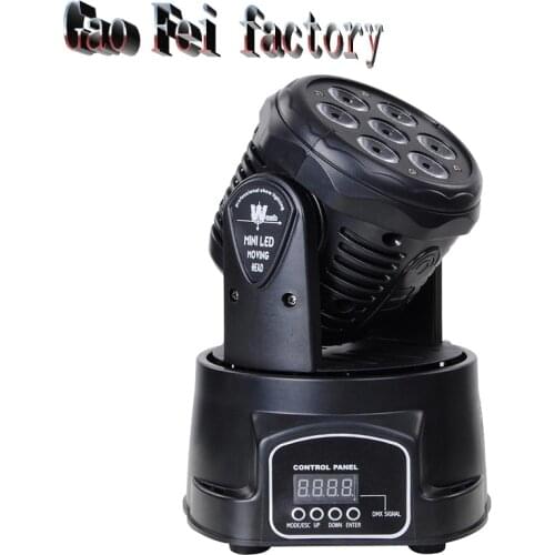 Moving Head Light 7x12W Moving Head 4In1 RGBW Professional 14 Channels DMX-512 DJ lights Sound Active For KTV Club Bar Party