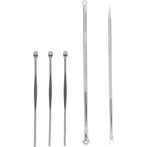 Black head Acne Blemish Pimple Extractor Skin Care Tools EarPick Spoon Tool Clean Ear Wax Remover Curette Remover