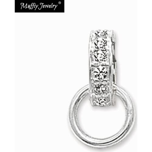 Pave Round Carrier,Europe Style Charm Good Jewelry For Men And Women,2017 Gift In 925 Sterling Silver,Super Deals Club