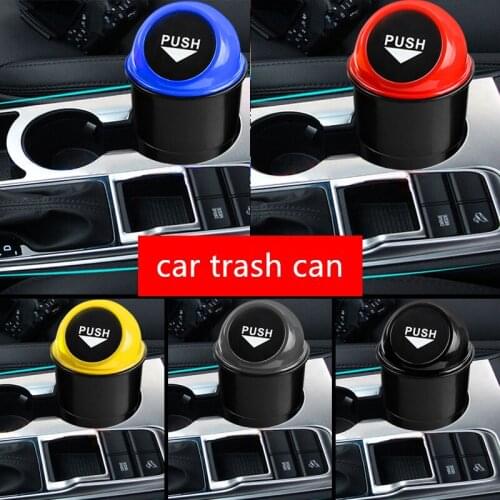 Car Trash Can Ash-Bin Glove Bag Hand Push Mini Garbage Can Car Interior Accessories