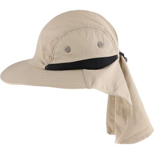 Packable Summer Hat UV Protection Hats Men Head Neck Cover 58-60CM