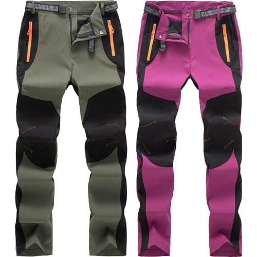 Men Women Hiking Pants Trekking Fishing Camping Running Trousers Mens Waterproof Quick-drying Outdoor Sports Pants Plus Size