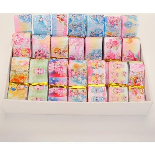 NEW mixed 5/10/20 styles 22/25mm Japanese cartoon cure ange pattern girl ribbon, each 1yard Ribbon Set
