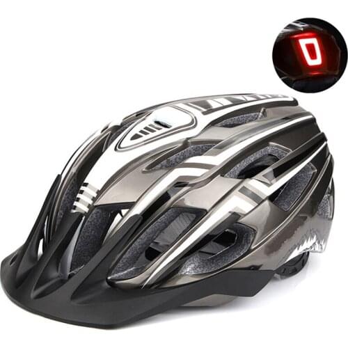 NEW Bicycle Helmet LED Light Rechargeable Intergrally-molded Cycling Helmet Mountain Road Helmet Sport Safe Hat Bike Accessaries