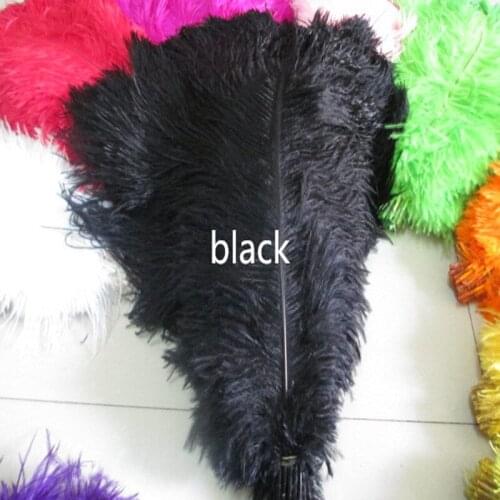 Wholesale 100 pcs Wedding Birthday Party black Ostrich Feather 12-14 inch / 30-35 cm Free Shipping