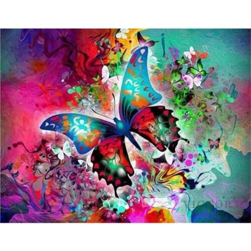 Full Square/round Drill 5D Diy Diamond Painting Butterfly Fantasy Abstract 3D Diamond Embroidery Cross Stitch Home Decor Gift