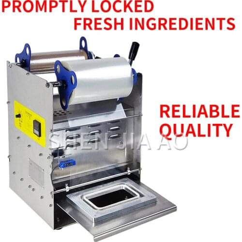 Cooked Food Preservation Box Sealing Machine Lunch Box Packing Machine Semi-automatic Sealing Machine Fast Food Product 220V 1PC