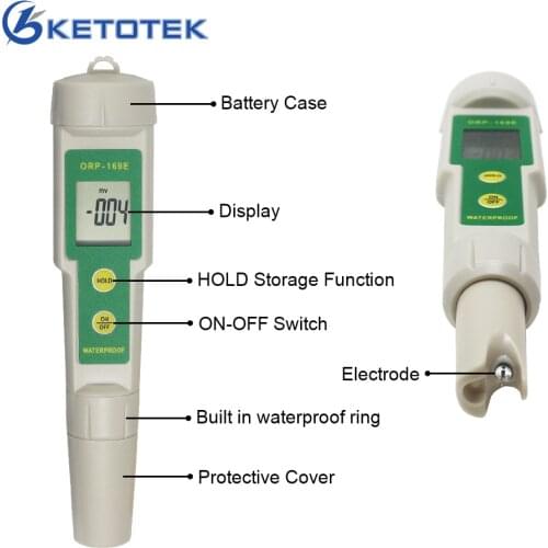 Portable Pen ORP Meter Redox Tester Water Detector ORP Monitor Drinking Water Quality Analysis Device 0~+/-1999mV