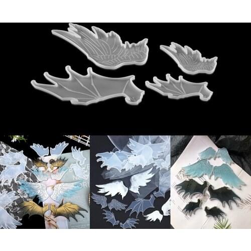 1 Pair Angel Devil Wing Silicone Mold Wings Crystal Epoxy Resin Casting Mould for DIY UV Epoxy Resin Crafts Jewelry Making Tool