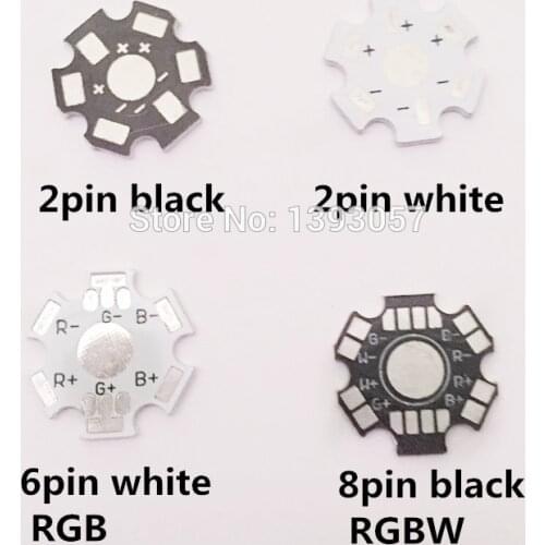 25pcs 1W 3W 5W LED Aluminum Heatsink Base Plate 20mm Heat Sink Star RGB RGBW PCB Board DIY for 1 3 5 W Watt High Power LED Chip