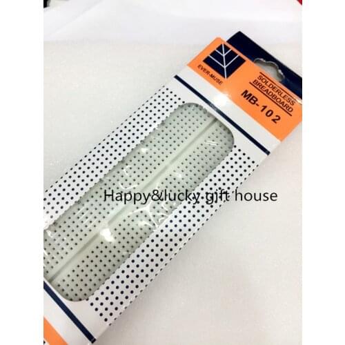 YYT MB-102 White Breadboard 830 Point Solderless PCB Bread Board MB102 Test Develop DIY Electronic experimental