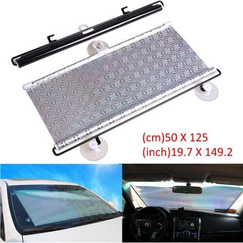 Retractable Car Front Window Sunshades PVC Auto Windows Sun Shade Anti-UV Protection Sun Visor Drop Shipping