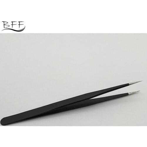 False eyelashes extension Grafting eyelash high quality precision tweezers black anti-static scrub False Eyelashes tweezers