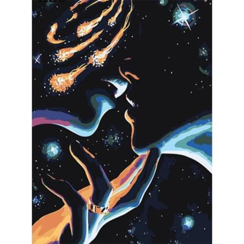 Yujohom Diy Diamond Embroidery Sale Abstract Couple Kiss Pattern Full Square Diamond Painting Cross Stitch Mosaic Lover Art Gift