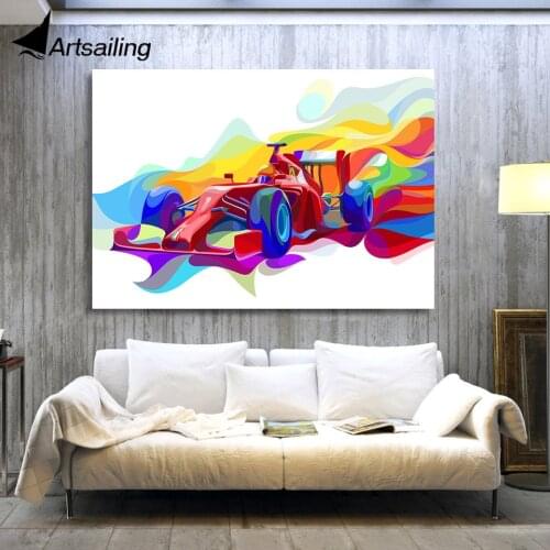 1 Piece Canvas Art Canvas Painting Formula One Neo Futuristic HD Printed Home Decor Poster Pictures for Living Room XA2318D