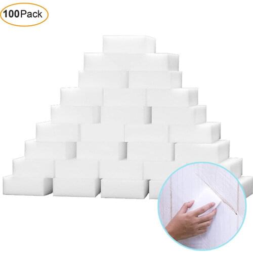 100 Pcs/lot Magic Sponge Melamine Sponge Eraser Kitchen Melamine Sponge Cleaner Cleaning Nano Sponges for Dish Kitchen Tools