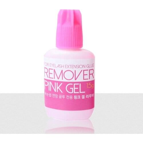 15g Korea Pink Gel Remover For Eyelash Strong Adhesive Eyelash Glue Remover False Lash Adhesive Remover Makeup Cleaner Tools