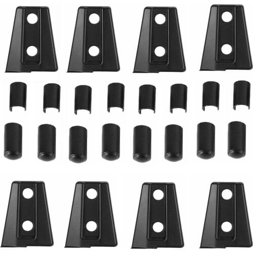 4 Door 8 pieces Black Car Hood Hinge Cover kits Protector Trim Styling For Jeep Wrangler JK 07-16 Car accessory Door Hinges