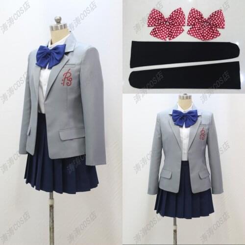 Anime Gekkan Shoujo Nozaki-kun Sakura Chiyo Cosplay Costume Girls Full Set School Uniform Women Halloween Carnaval Party Dress