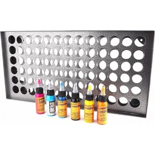 Ink Bottles Holder,Stainless Steel Display Stand Organizer for 78 Bottles Tattoo Inks Nail Polish Bottles, keeps Organized
