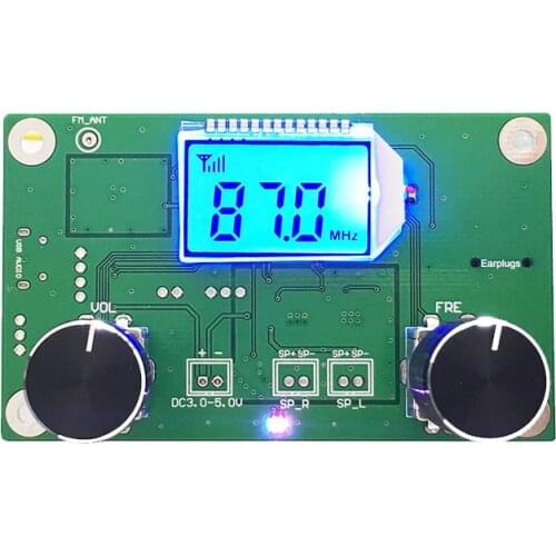 FM Stereo Digital Radio Circuit Board Module Wireless Audio Village Campus Broadcast Receiver 3w output