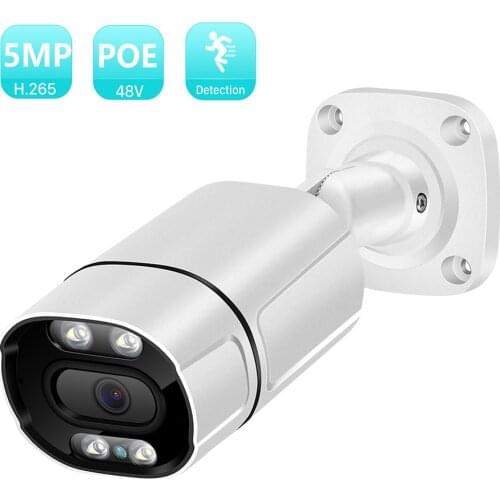 HD 5MP Ai Smart Camera PoE 3MP With Audio Security Human Detection Outdoor Infrared Night Vision Video Surveillance Metal Case